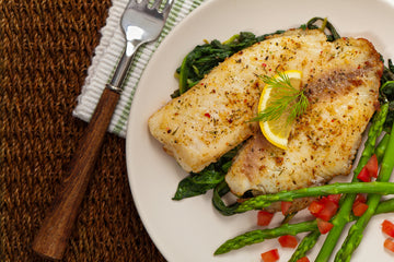 Tilapia & Roasted Veggies with Herbs for a nourishing PCOS Meal Idea